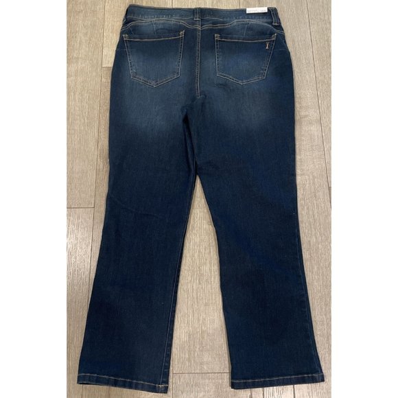 Vintage America Blue Denim Jeans Body Sculpt Cropped Stretch (12/31 ) NWT - Picture 2 of 7